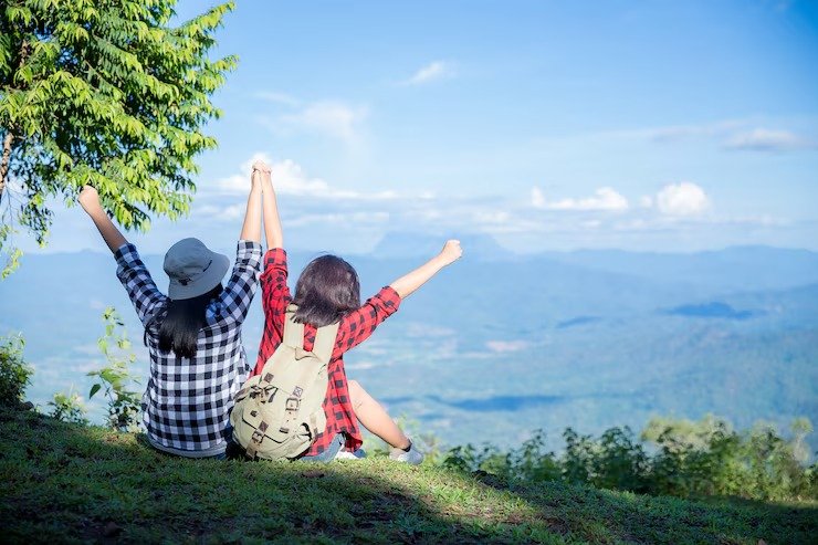 Visitors enjoying the view